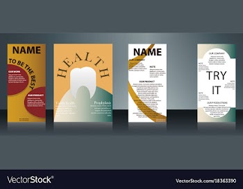 Collection of health and medical flyers and vector image