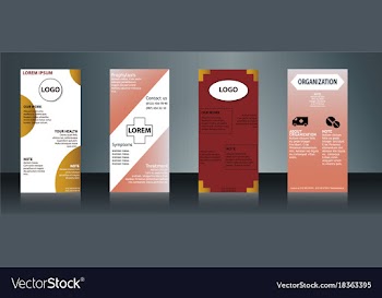 Collection of health and medical flyers and vector image