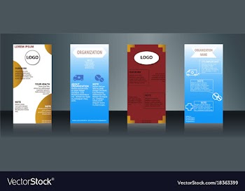 Collection of health and medical flyers and vector image