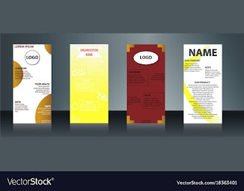 Collection of health and medical flyers and vector image