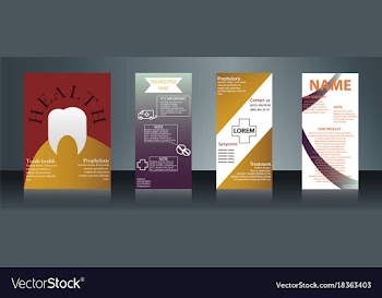 Collection of health and medical flyers and vector image