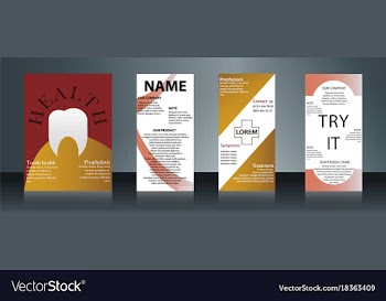 Collection of health and medical flyers and vector image