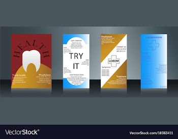 Collection of health and medical flyers and vector image