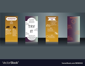 Collection of health and medical flyers and vector image
