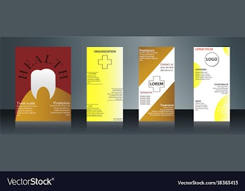 Collection of health and medical flyers and vector image