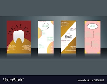 Collection of health and medical flyers and vector image