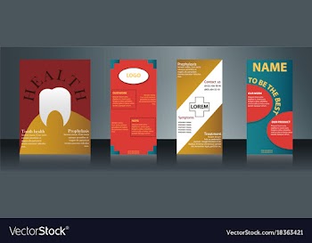 Collection of health and medical flyers and vector image