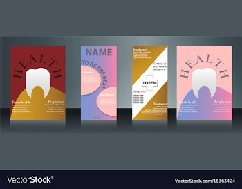 Collection of health and medical flyers and vector image