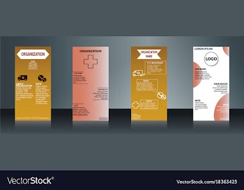 Collection of health and medical flyers and vector image