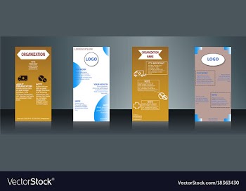Collection of health and medical flyers and vector image