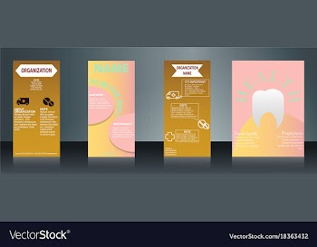 Collection of health and medical flyers and vector image