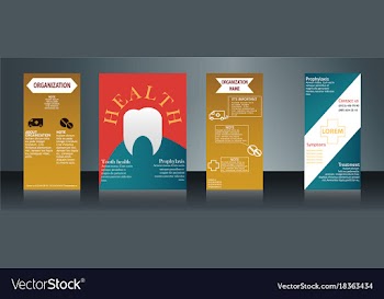 Collection of health and medical flyers and vector image