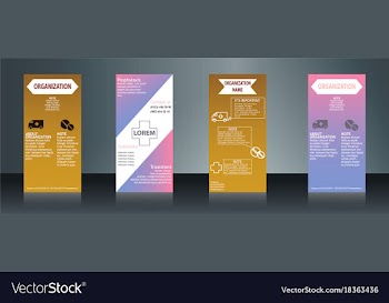 Collection of health and medical flyers and vector image
