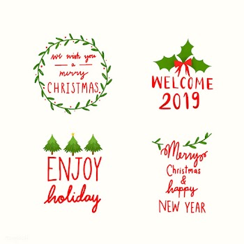 Collection of holiday typography vectors | Free stock vector - 472603