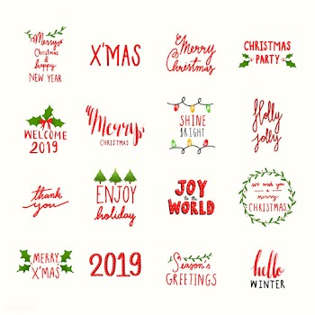 Collection of holiday typography vectors | Free stock vector - 472616