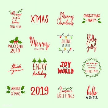 Collection of holiday typography vectors | Free stock vector - 472617