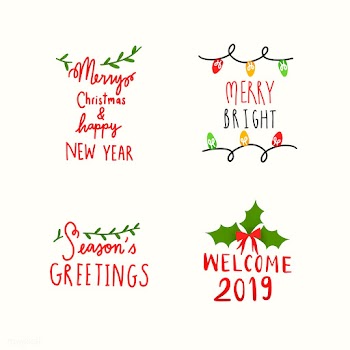 Collection of holiday typography vectors | Free stock vector - 472630