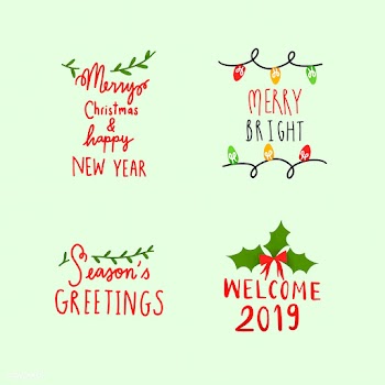 Collection of holiday typography vectors | Free stock vector - 472631