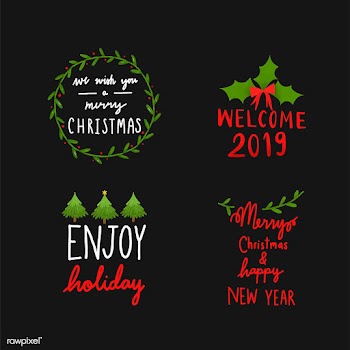 Collection of holiday typography vectors | Free stock vector - 472640