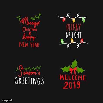 Collection of holiday typography vectors | Free stock vector - 472645