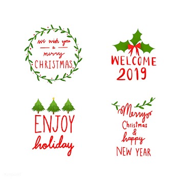 Collection of holiday typography vectors | Free stock vector - 472651