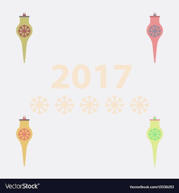 Collection of icicle christmas toy vector image