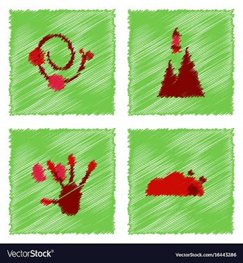 Collection of icons and aliens and planets in vector image