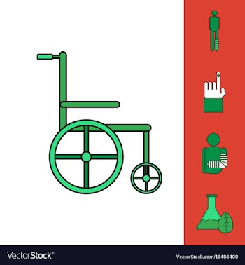 Collection of icons and bodily injuries vector image