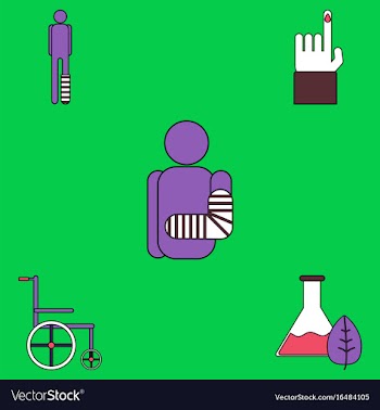 Collection of icons and bodily injuries vector image