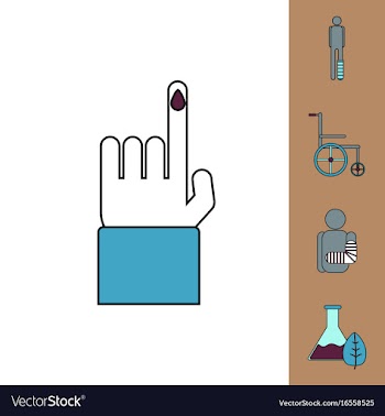 Collection of icons and bodily injuries vector image
