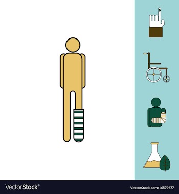 Collection of icons and bodily injuries vector image
