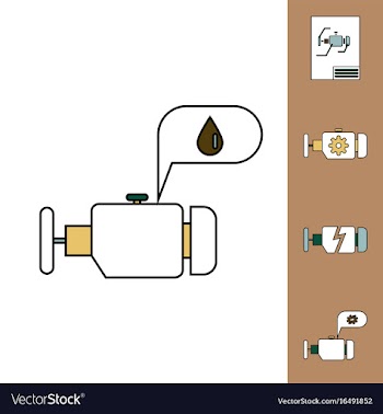 Collection of icons and car engine concept vector image