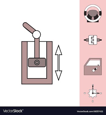 Collection of icons and car parts vector image
