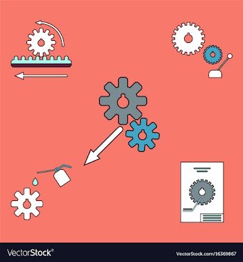 Collection of icons and car parts vector image