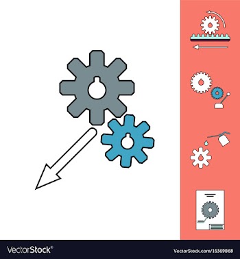 Collection of icons and car parts vector image