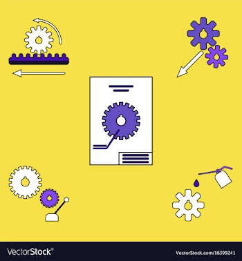 Collection of icons and car parts vector image