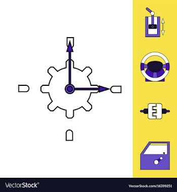 Collection of icons and car parts vector image