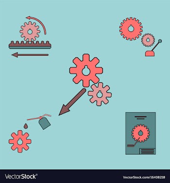 Collection of icons and car parts vector image