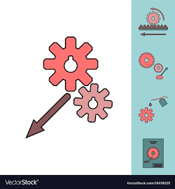 Collection of icons and car parts vector image