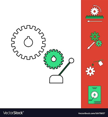 Collection of icons and car parts vector image