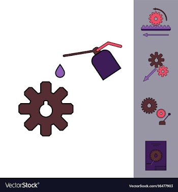 Collection of icons and car parts vector image