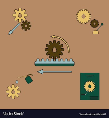 Collection of icons and car parts vector image