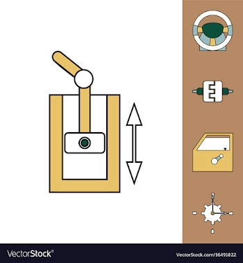 Collection of icons and car parts vector image