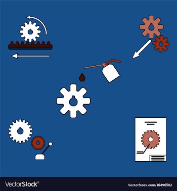 Collection of icons and car parts vector image
