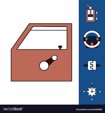 Collection of icons and car parts vector image