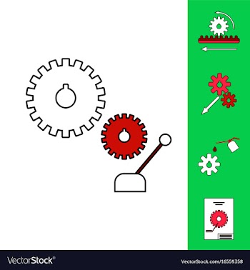 Collection of icons and car parts vector image