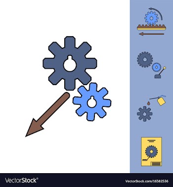 Collection of icons and car parts vector image