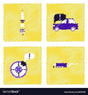 Collection of icons and car service equipment in vector image