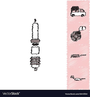 Collection of icons and car service equipment in vector image