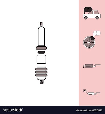 Collection of icons and car service equipment vector image